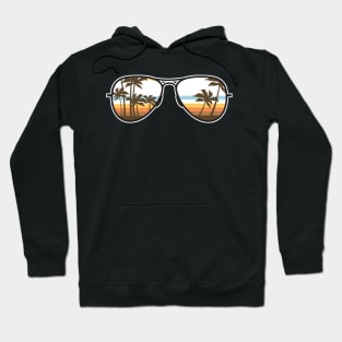 Tropical Sunset Sunglasses Hoodie